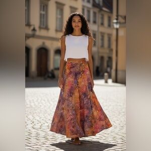 Go Fish abstract maxi skirt XS